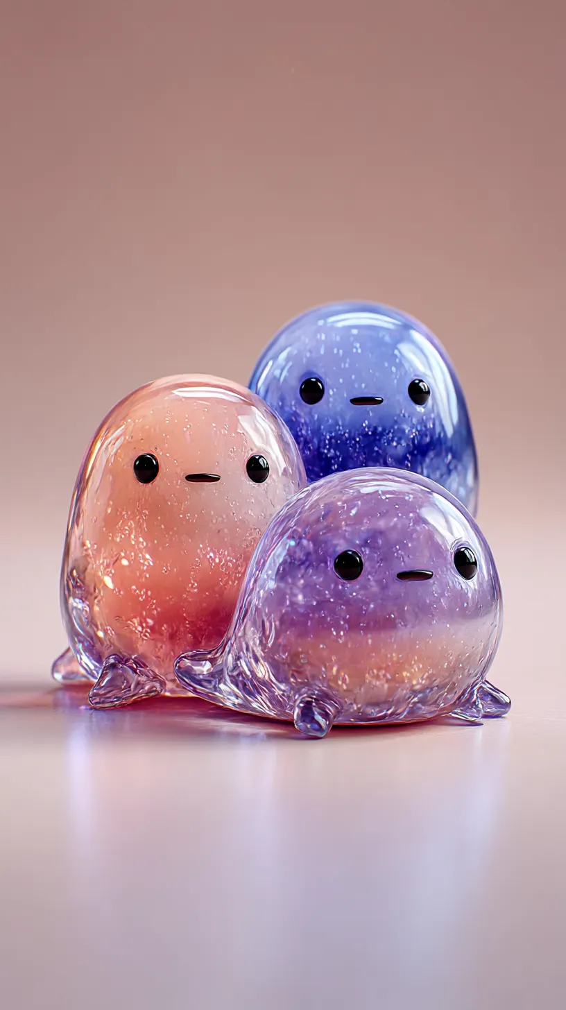 Flowren blue water creature with soft glowing waves and calm expression