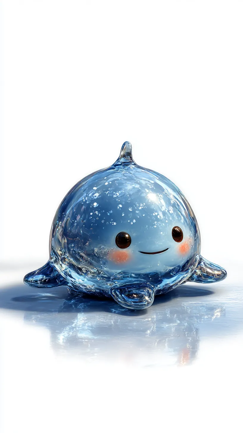 Hydrello water creature with energetic ripples and soft bubbles.